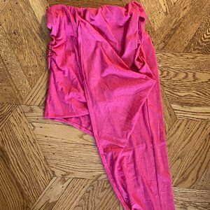 Pink Hi Low Wrap Asymmetrical Skirt
